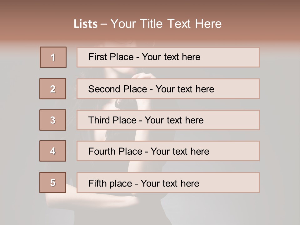 Eyeglasses Fashion Pose PowerPoint Template