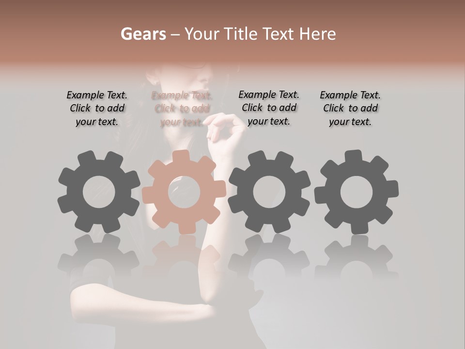 Eyeglasses Fashion Pose PowerPoint Template