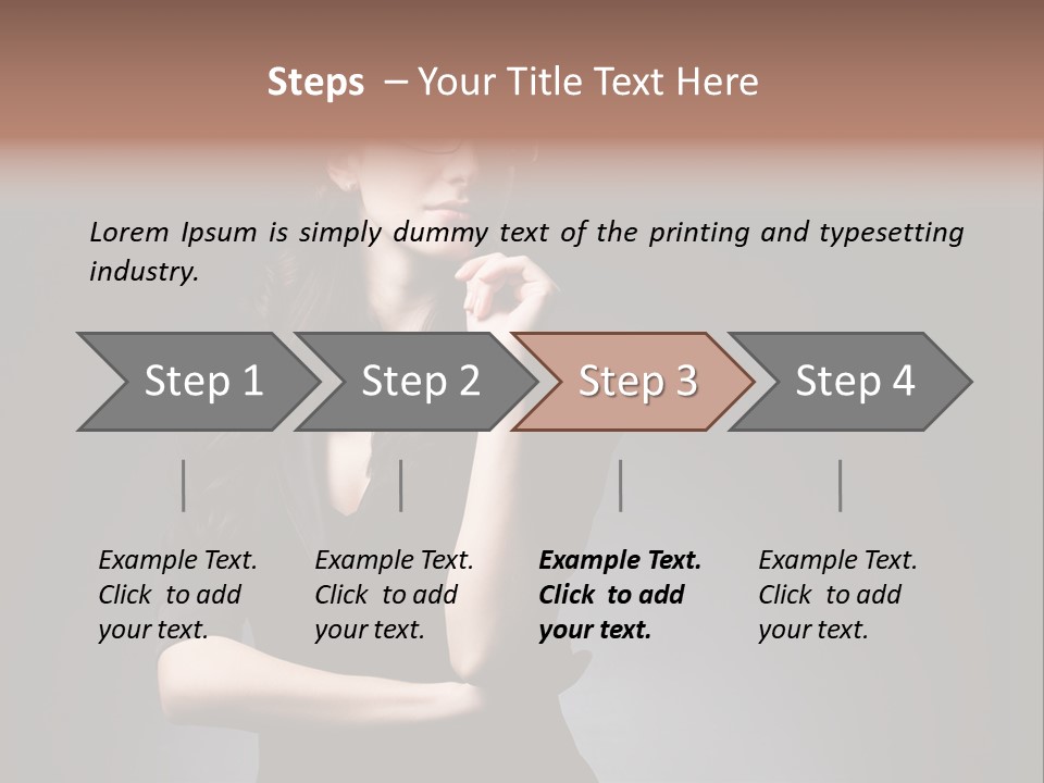 Eyeglasses Fashion Pose PowerPoint Template