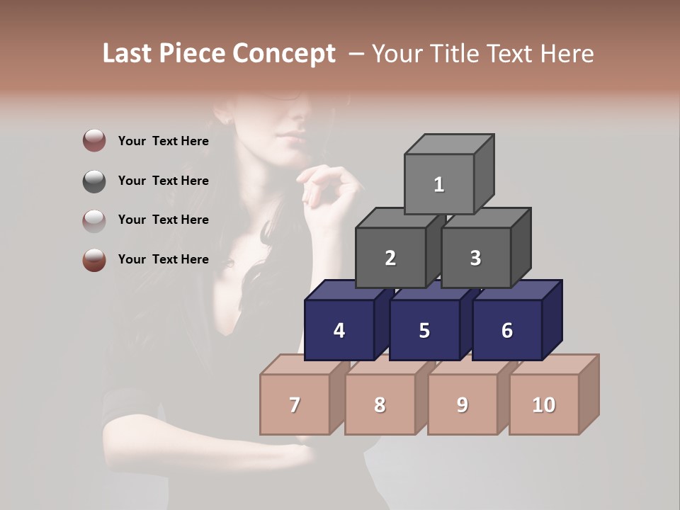 Eyeglasses Fashion Pose PowerPoint Template