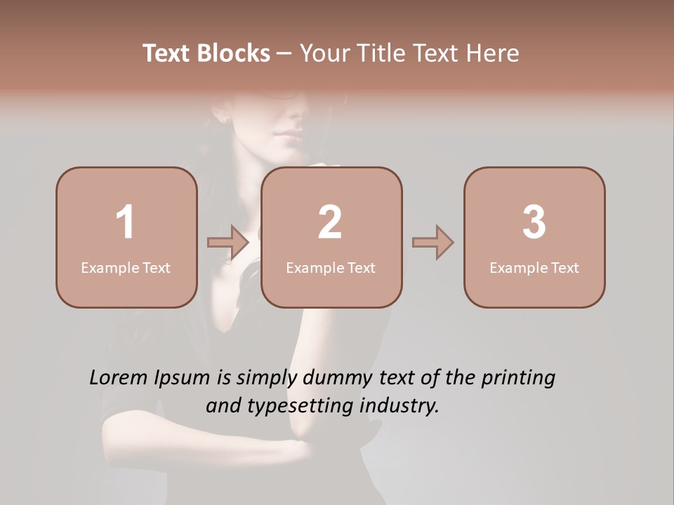 Eyeglasses Fashion Pose PowerPoint Template