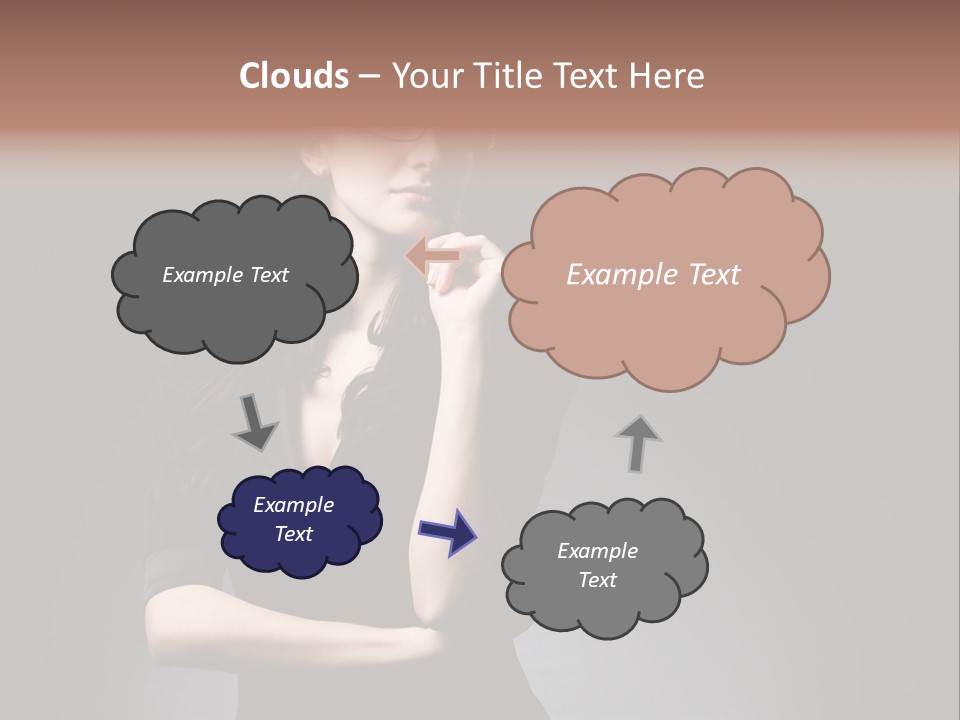 Eyeglasses Fashion Pose PowerPoint Template