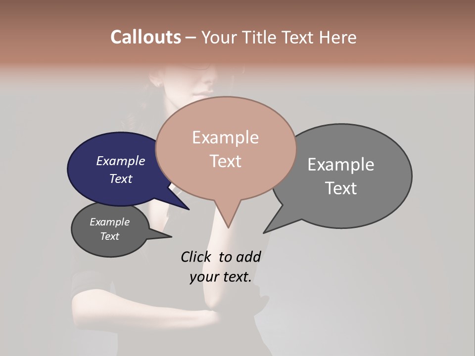 Eyeglasses Fashion Pose PowerPoint Template