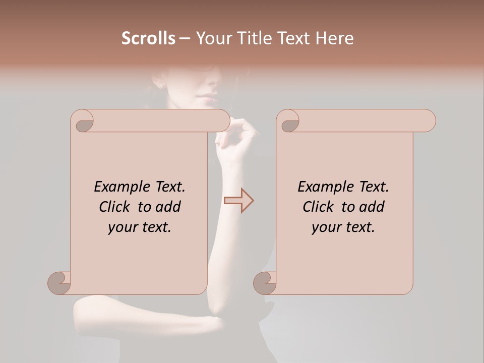 Eyeglasses Fashion Pose PowerPoint Template