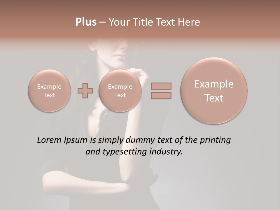 Eyeglasses Fashion Pose PowerPoint Template