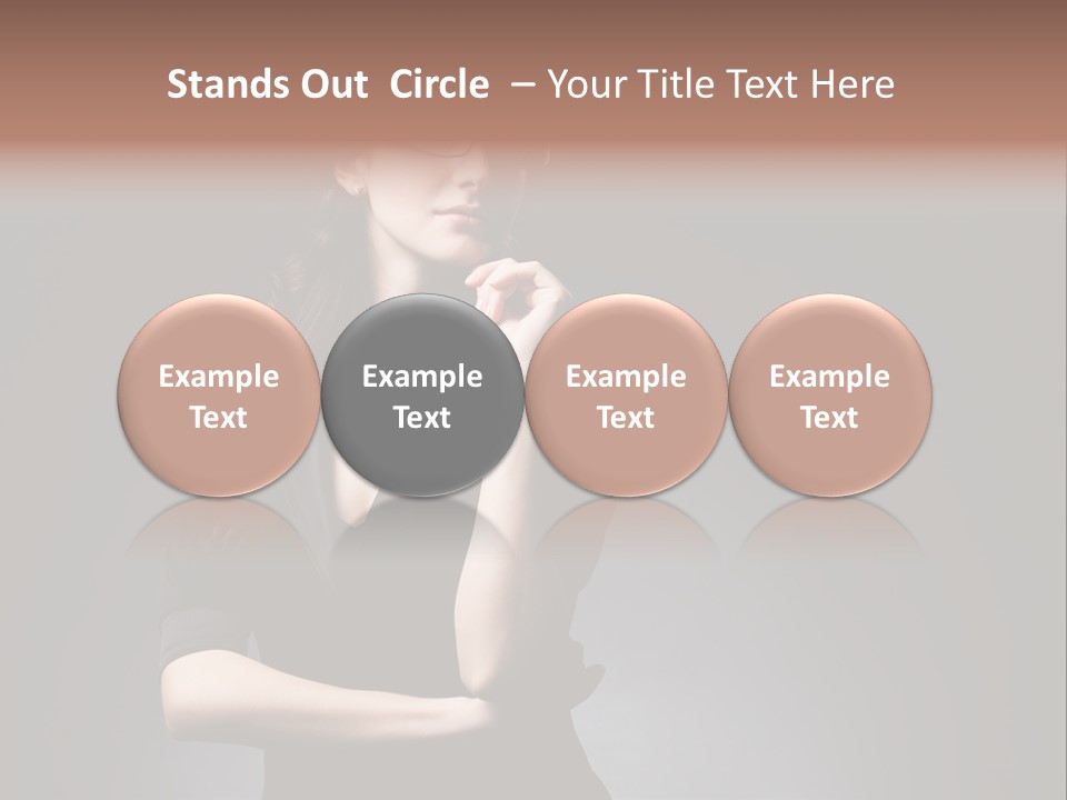 Eyeglasses Fashion Pose PowerPoint Template