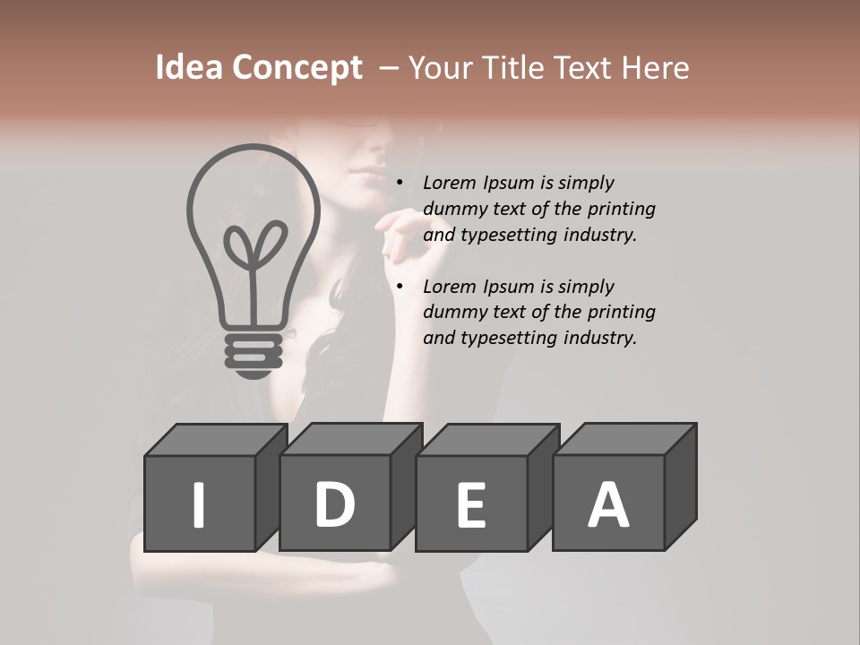 Eyeglasses Fashion Pose PowerPoint Template