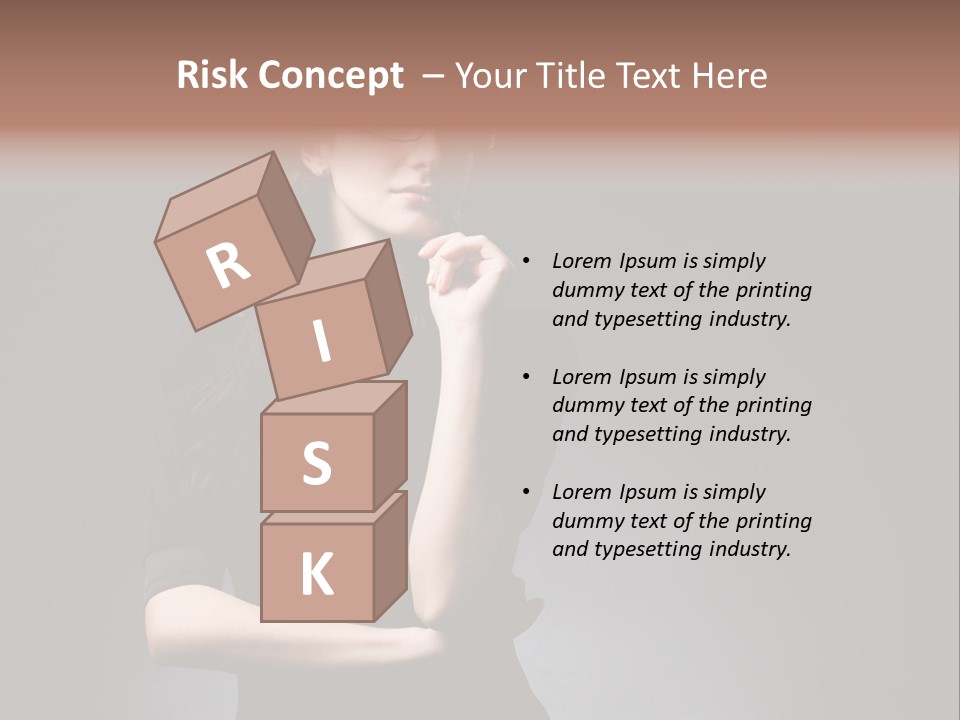 Eyeglasses Fashion Pose PowerPoint Template