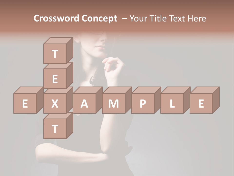 Eyeglasses Fashion Pose PowerPoint Template