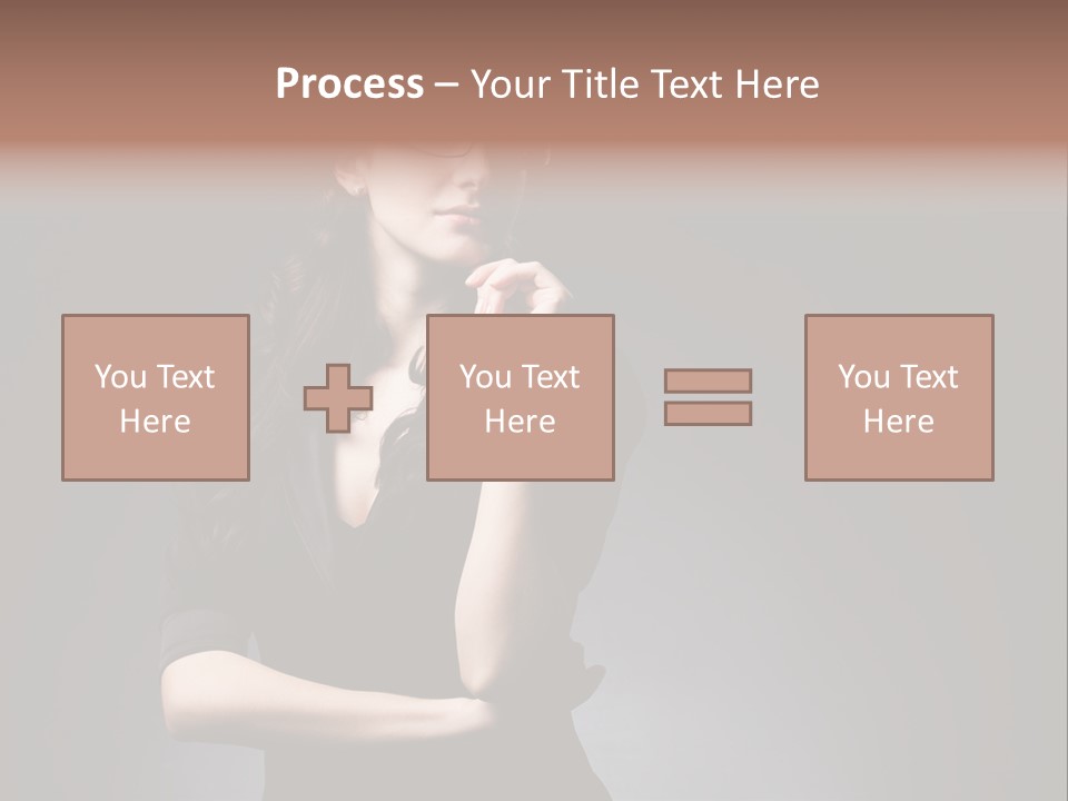 Eyeglasses Fashion Pose PowerPoint Template