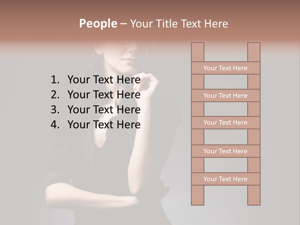 Eyeglasses Fashion Pose PowerPoint Template