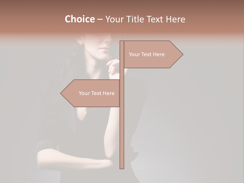 Eyeglasses Fashion Pose PowerPoint Template