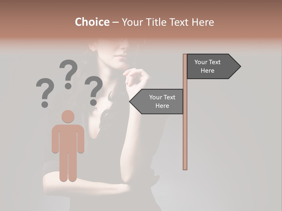 Eyeglasses Fashion Pose PowerPoint Template