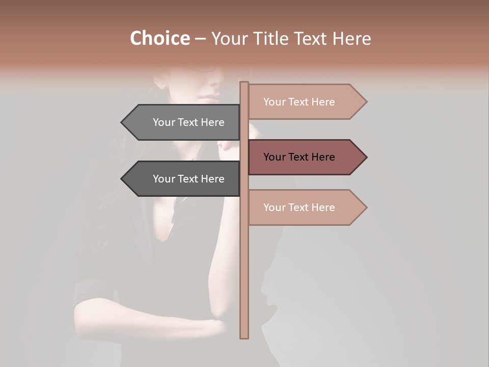 Eyeglasses Fashion Pose PowerPoint Template