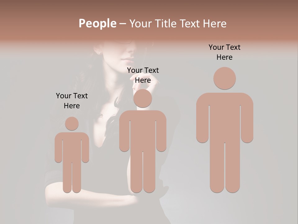 Eyeglasses Fashion Pose PowerPoint Template