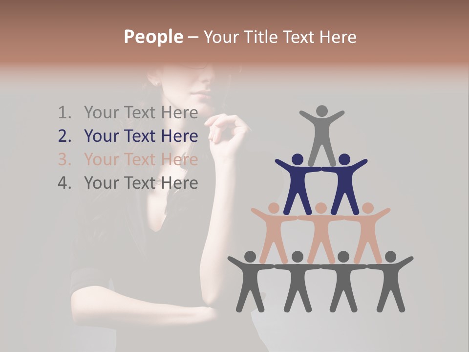 Eyeglasses Fashion Pose PowerPoint Template