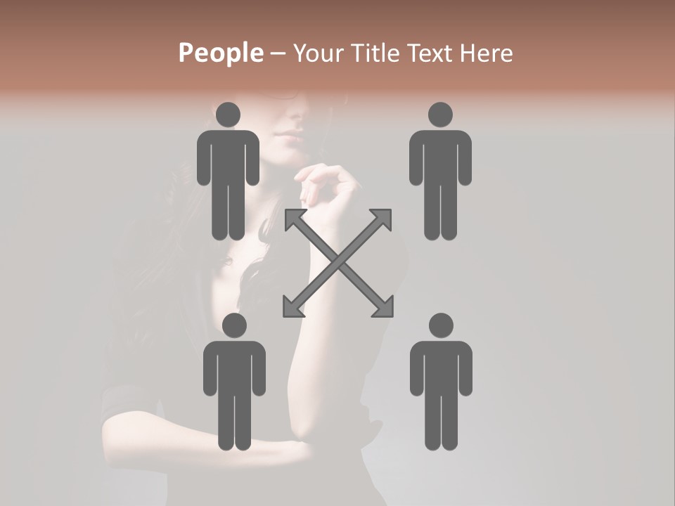 Eyeglasses Fashion Pose PowerPoint Template