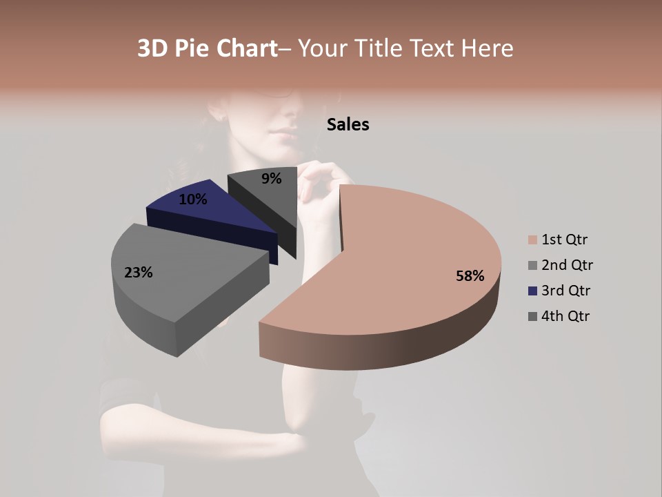 Eyeglasses Fashion Pose PowerPoint Template