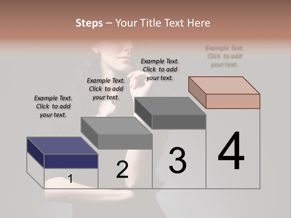 Eyeglasses Fashion Pose PowerPoint Template