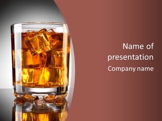 Whisky Drunk Yellow PowerPoint Template