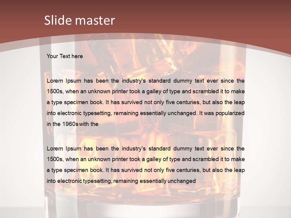 Whisky Drunk Yellow PowerPoint Template