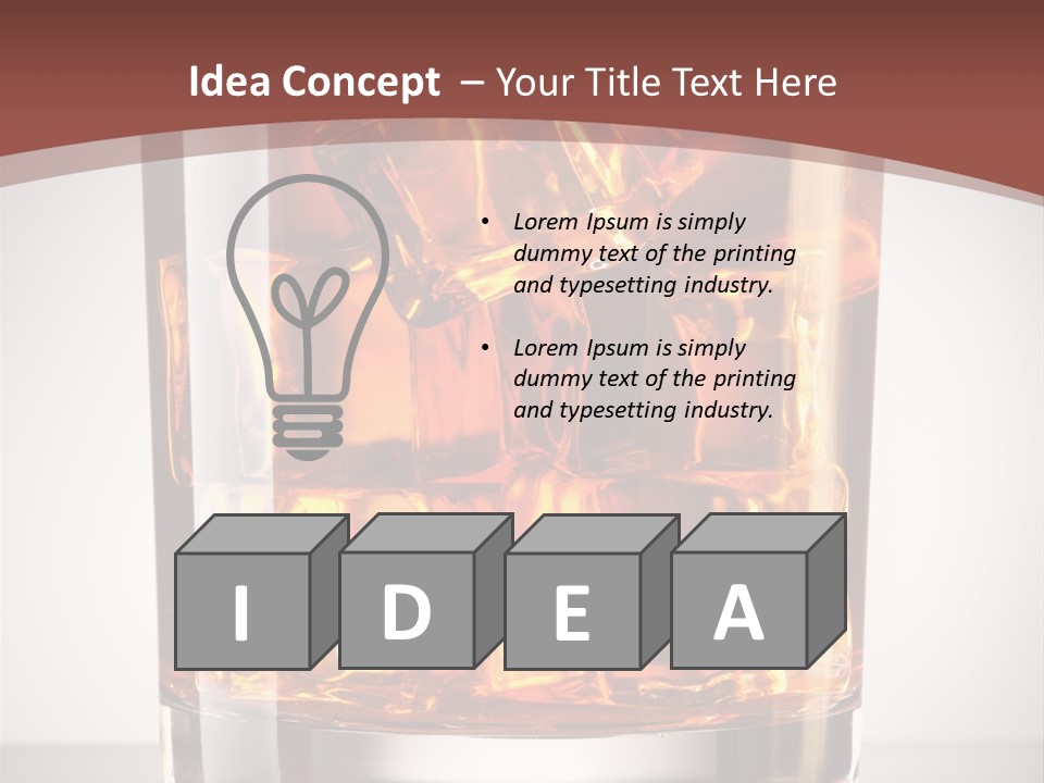 Whisky Drunk Yellow PowerPoint Template