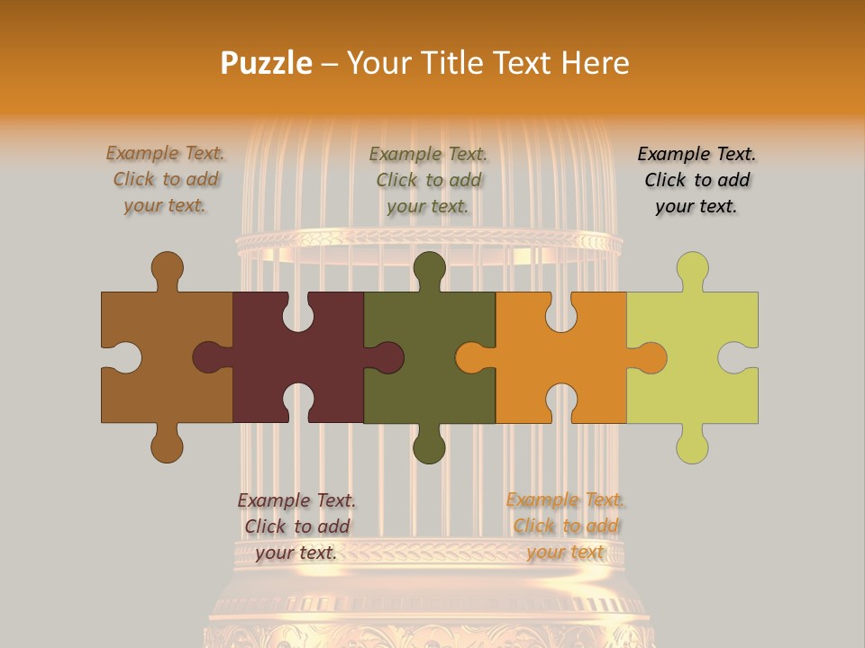 Isolated Captive Prison PowerPoint Template