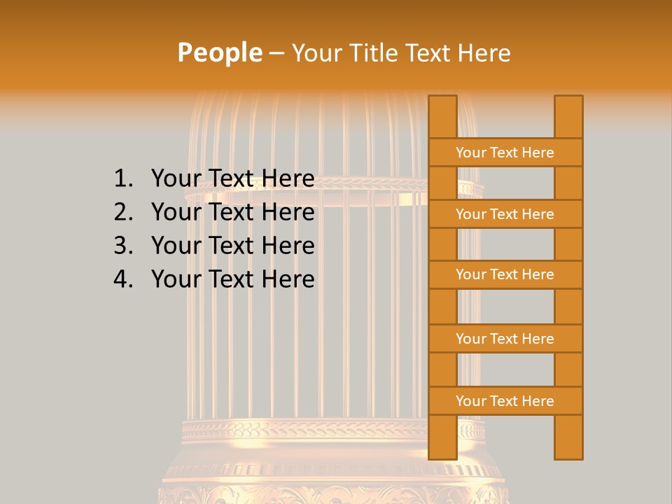 Isolated Captive Prison PowerPoint Template