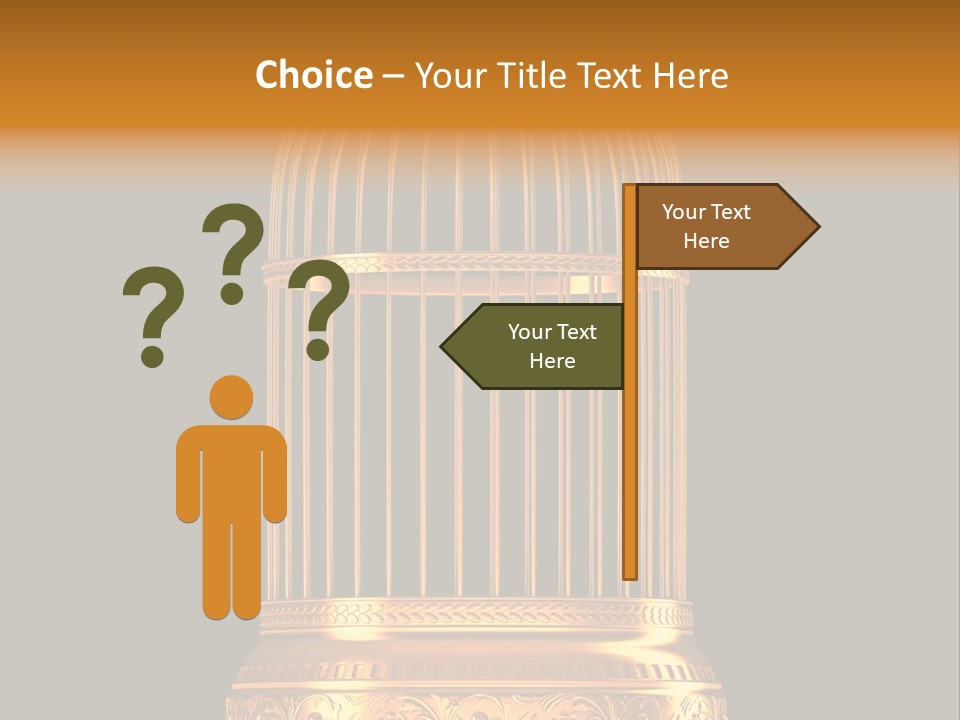 Isolated Captive Prison PowerPoint Template
