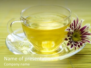Herbal Beverage Cup PowerPoint Template