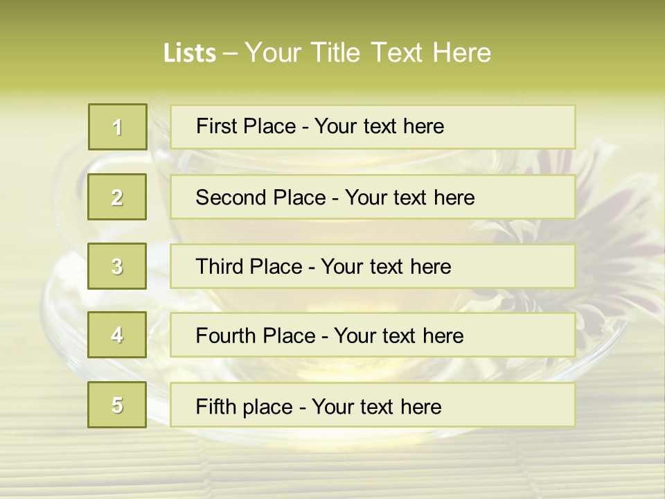 Herbal Beverage Cup PowerPoint Template