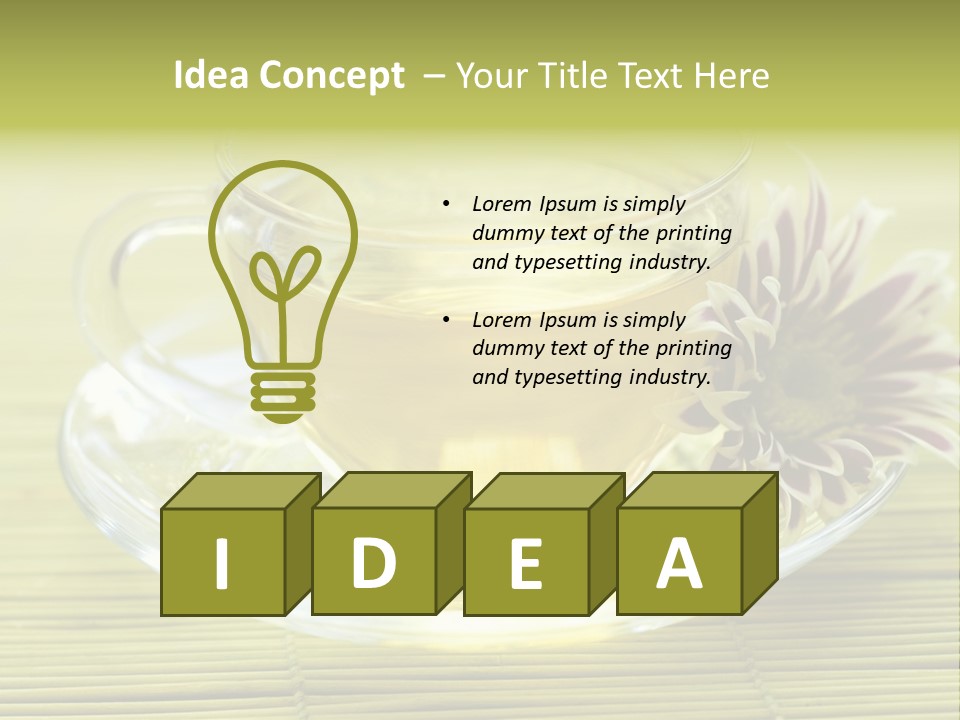 Herbal Beverage Cup PowerPoint Template