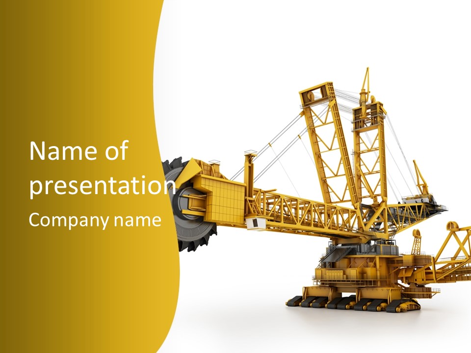 Coal Overweight Factory PowerPoint Template