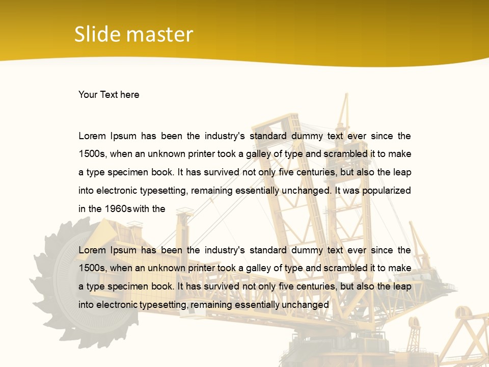 Coal Overweight Factory PowerPoint Template