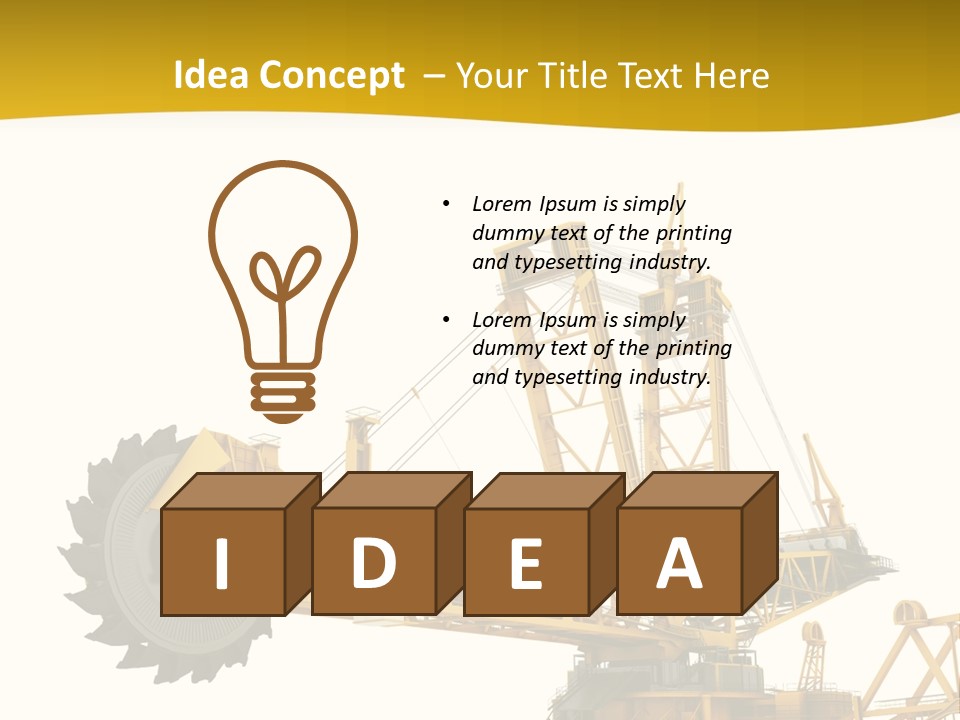 Coal Overweight Factory PowerPoint Template