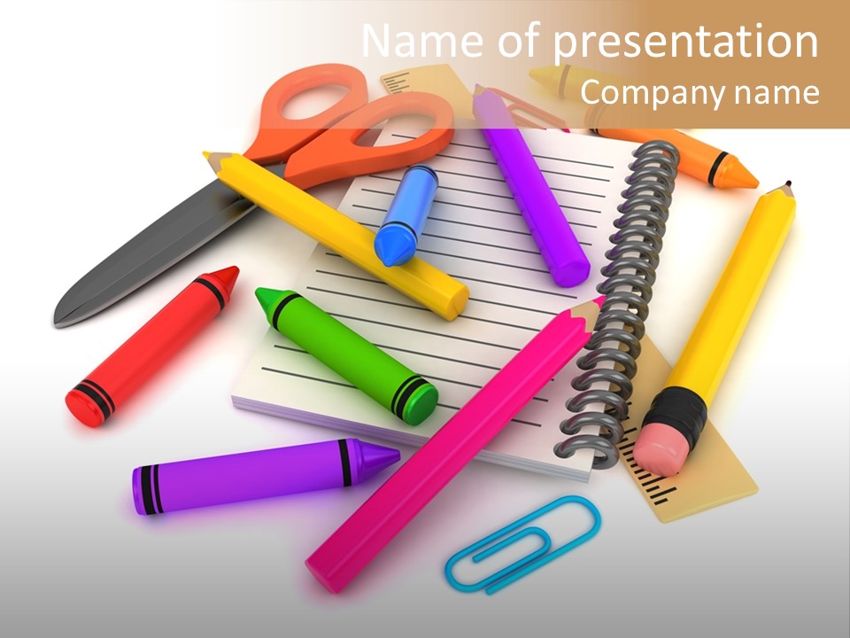 Illustration Preschool School PowerPoint Template