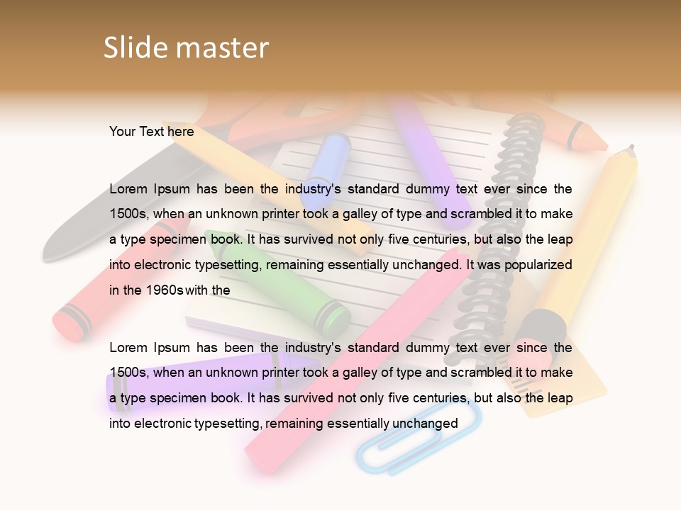 Illustration Preschool School PowerPoint Template