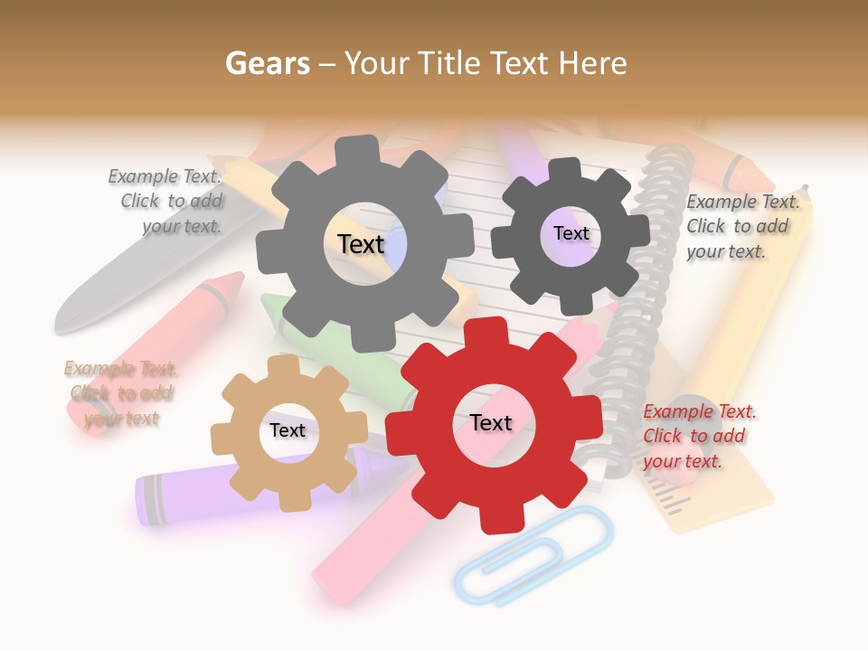 Illustration Preschool School PowerPoint Template