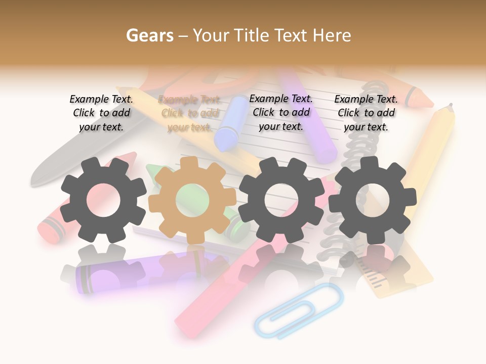 Illustration Preschool School PowerPoint Template