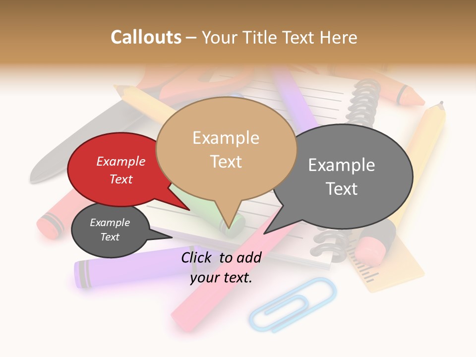 Illustration Preschool School PowerPoint Template