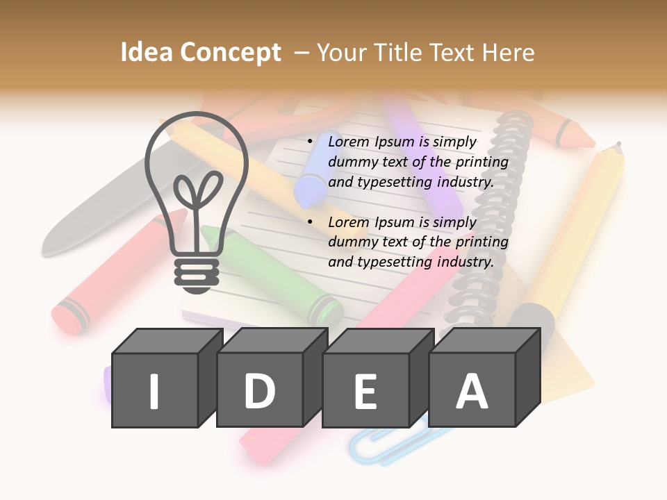 Illustration Preschool School PowerPoint Template