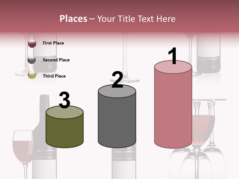 Wine Red Wine Leaves PowerPoint Template