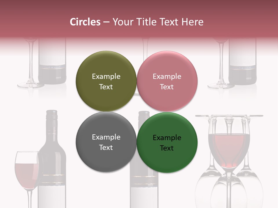 Wine Red Wine Leaves PowerPoint Template