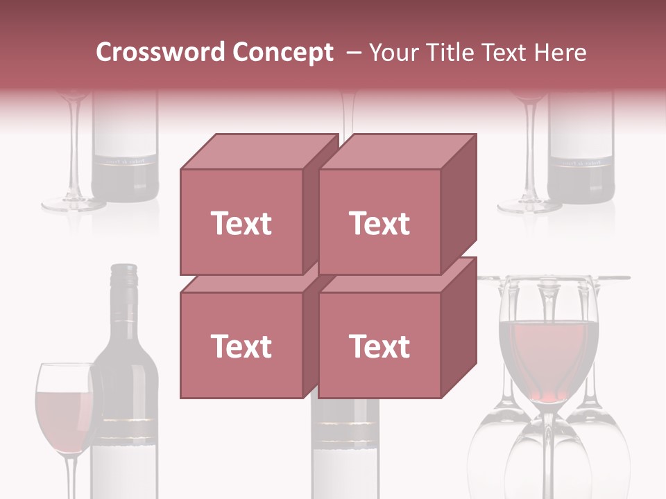 Wine Red Wine Leaves PowerPoint Template