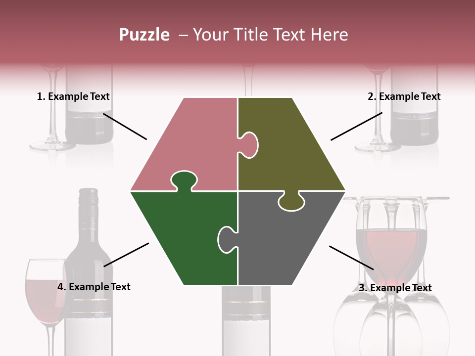 Wine Red Wine Leaves PowerPoint Template