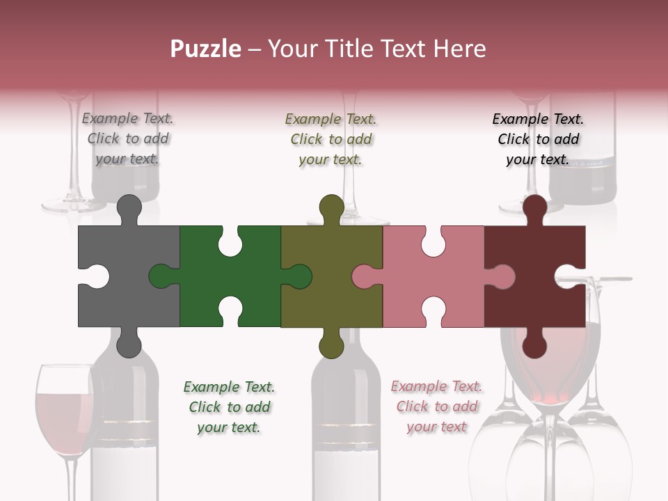 Wine Red Wine Leaves PowerPoint Template