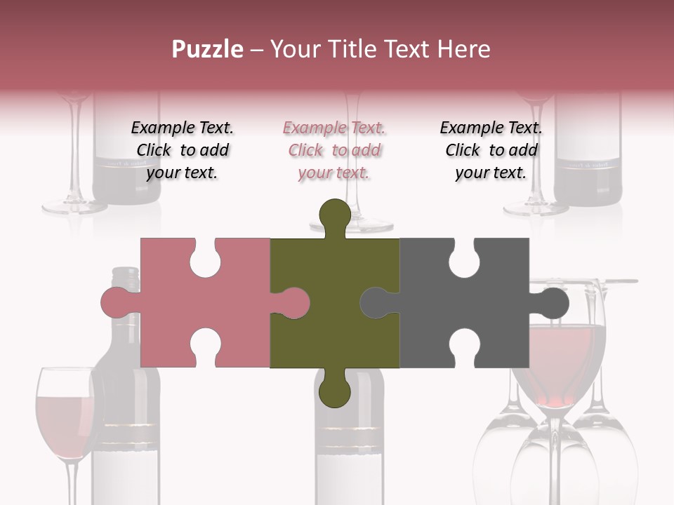 Wine Red Wine Leaves PowerPoint Template