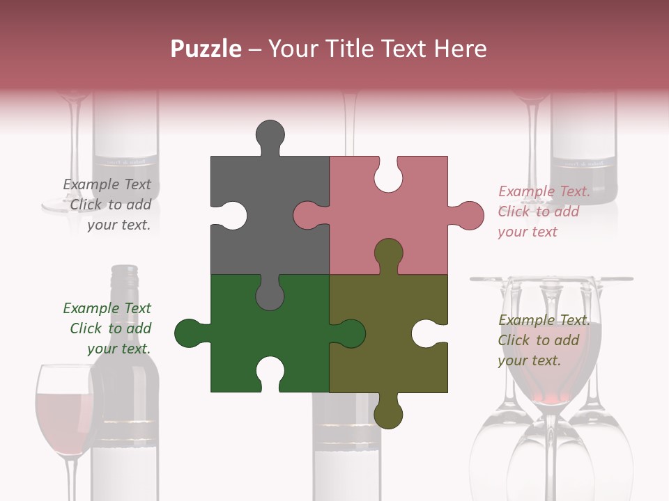 Wine Red Wine Leaves PowerPoint Template