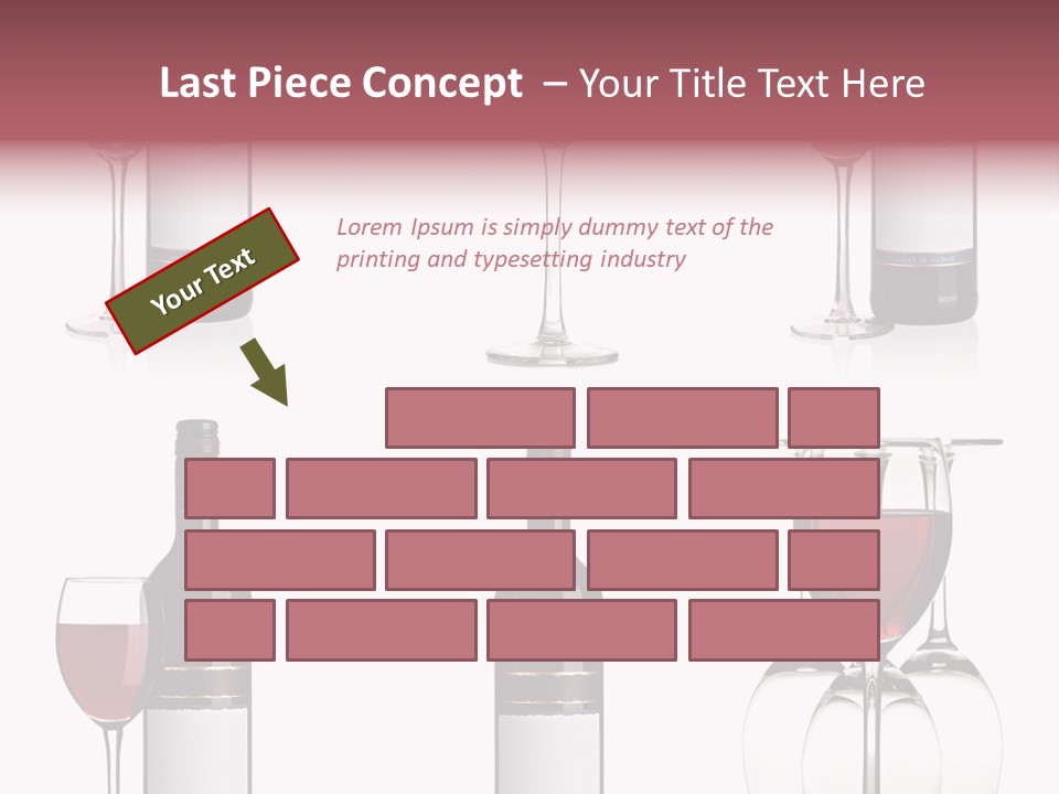 Wine Red Wine Leaves PowerPoint Template