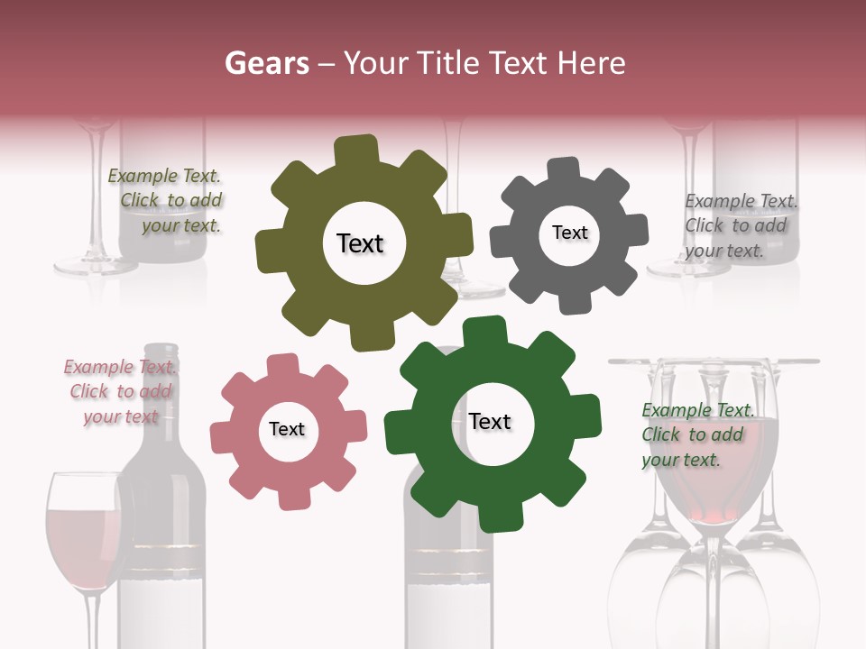 Wine Red Wine Leaves PowerPoint Template